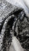 Dark grey wool really fine sequinned scarf – corner detail