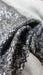 Dark grey wool really fine sequinned scarf – pattern detail