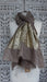 Taupe sequinned wool scarf