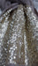 Taupe sequinned wool scarf – fabric and colour detail