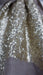 Taupe sequinned wool scarf – shown draped