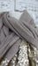 Taupe sequinned wool scarf – full length view