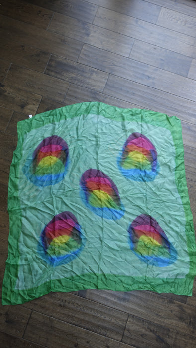 Pack of four pure silk squares – full length view