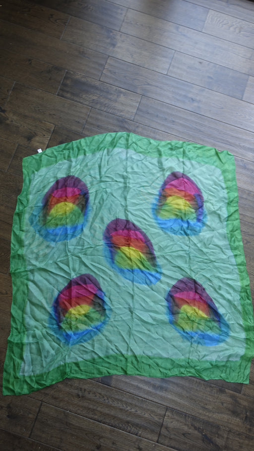 Pack of four pure silk squares – full length view