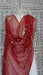 Rusty red gold tilla vintage dupatta – full length view