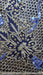 Blue silk chiffon vintage beaded dupatta – reverse side