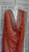 Rusty orange vintage dupatta with blue sequins – corner detail