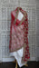Red net zardosi curved wedding dupatta