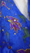 Blue floral sequinned vintage dupatta – close-up of the embellishment