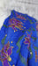 Blue floral sequinned vintage dupatta – border detail