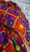 Phulkari dupatta with gold beaded edge trim – corner detail