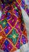 Phulkari dupatta with gold beaded edge trim – fabric and colour detail