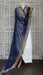 Navy blue zardosi worked silk chiffon dupatta