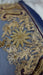 Navy blue zardosi worked silk chiffon dupatta – border detail