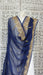 Navy blue zardosi worked silk chiffon dupatta – reverse side