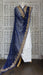 Navy blue zardosi worked silk chiffon dupatta – pattern detail