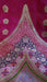 Pink wide border dupatta – fabric and colour detail