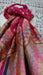 Pink wide border dupatta – full length view