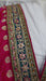 Pink wide border dupatta – corner detail