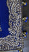 Blue crushed silk zardosi beaded dupatta – corner detail