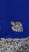 Blue crushed silk zardosi beaded dupatta – fabric and colour detail