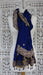 Blue crushed silk zardosi beaded dupatta – full length view