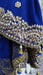 Blue crushed silk zardosi beaded dupatta – shown draped