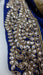 Blue crushed silk zardosi beaded dupatta – close-up of the embellishment