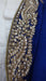 Blue crushed silk zardosi beaded dupatta – pattern detail