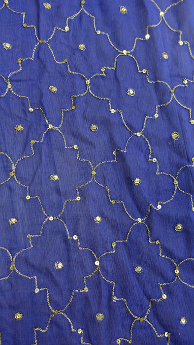 Purple vintage tilla dupatta – fabric and colour detail