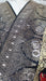 Black chanderi silk printed dupatta – close-up of the embellishment