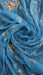 Bright blue zardosi dupatta vintage – border detail