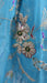 Bright blue zardosi dupatta vintage – fabric and colour detail