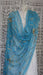 Bright blue zardosi dupatta vintage – full length view