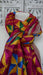 Pink phulkari chiffon dupatta – close-up of the embellishment