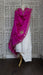 Hot pink pure silk vintage dupatta