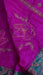 Hot pink pure silk vintage dupatta – shown draped