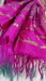 Hot pink pure silk vintage dupatta – fabric and colour detail