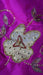 Hot pink pure silk vintage dupatta – reverse side