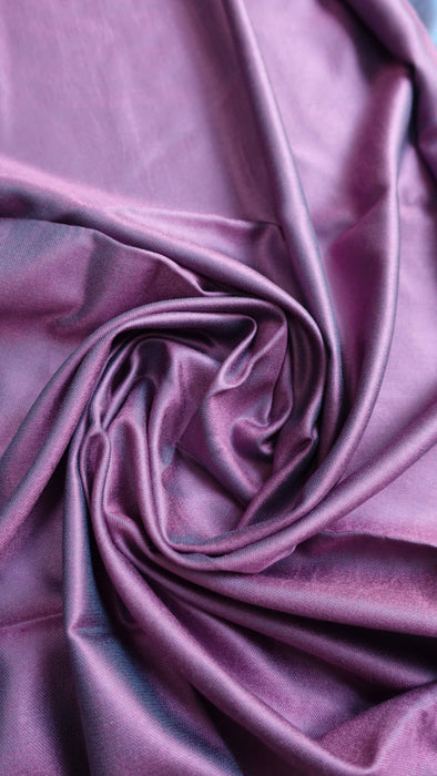 Purple and blue 2 tone pure silk scarf – full length view