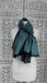 Teal and black 2 tone pure silk scarf