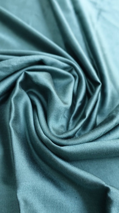 Teal and black 2 tone pure silk scarf – fabric and colour detail