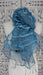 Blue thin weave silk loom scarf