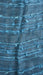Blue thin weave silk loom scarf – corner detail