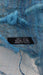 Blue thin weave silk loom scarf – close-up of the embellishment