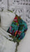 Multicoloured pure silk sheer scarf – border detail