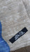 Blue and white pure sheer silk scarf – corner detail