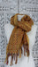 Rusty brown hands and looms woven scarf