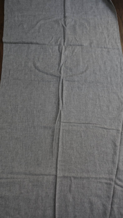 Grey angora wool hands and looms warm scarf – fabric and colour detail