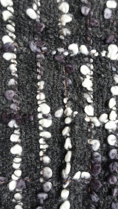 Black and white hands and looms winter scarf – shown draped
